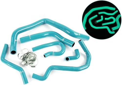 Miniatura 8 de G-PLUS Kit de abrazaderas de manguera de refrigerante de radiador de silicona compatible con Honda Civic EK4/9 tipo Rdc 2 Dohc B16A/B B18C, negro