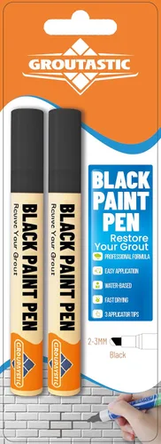 Miniatura 17 de Pluma de lechada – Negro – Pluma de pintura y reparación de lechada para azulejos para baño y cocina, marcador de retoque de lechada impermeable