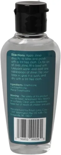 Miniatura 2 de Brillo de ropa de látex – Esmalte de látex de tamaño viaje de 2 fl oz – Brillo de goma a base de silicona para ropa de goma, trajes, guantes