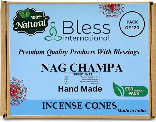 Miniatura 61 de Bless International Conos de incienso 100% naturales de lavanda hechos a mano, sumergidos a mano, libres de químicos orgánicos para purificación