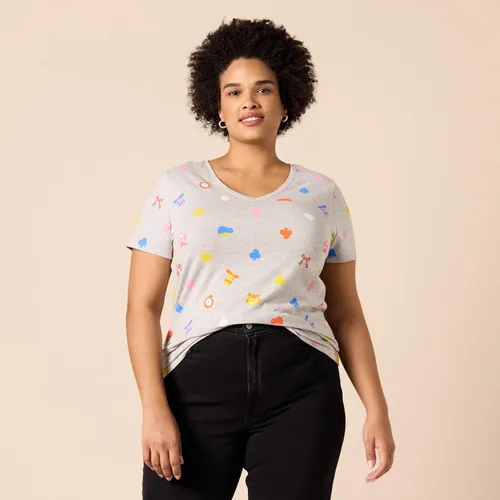 Miniatura 5 de Tienda Essentials Disney Marvel Star Wars Princess Camiseta de manga corta con cuello en V para mujer, multipacks
