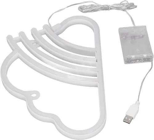 Miniatura 5 de Letrero de neón LED, luz de neón de alto brillo, funciona con pilas, alimentado por USB, letrero de neón LED decorativo para dormitorio
