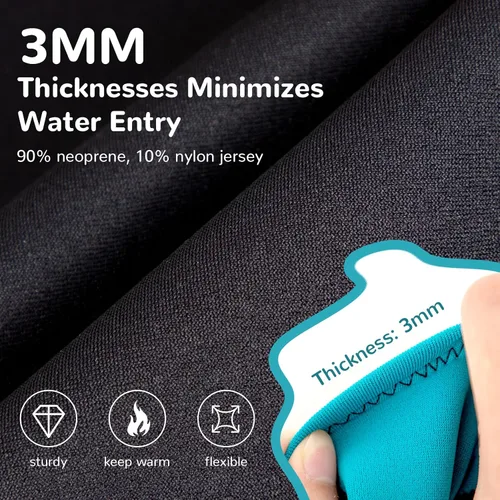 Miniatura 3 de Traje de neopreno para niños y niñas, traje húmedo de 0.118 pulgadas para niños en agua fría para natación, surf, buceo, traje de neopreno de cuerpo