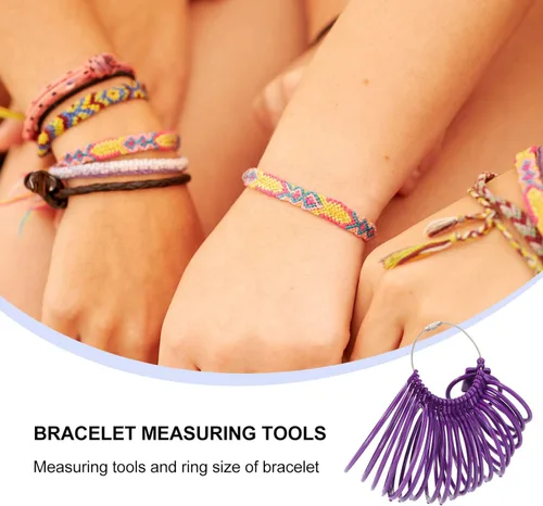 Miniatura 4 de Happyyami Anillo de medición de pulsera, herramienta portátil de medición de joyería para medición precisa del tamaño del brazalete en casa y uso