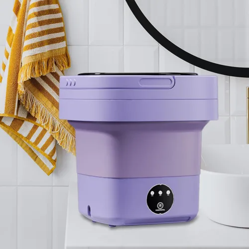 Miniatura 3 de Mini lavadora plegable compacta pequeña lavadora 6.5L lavadora plegable de alta potencia Mini lavadora de ropa portátil para lavandería de viaje