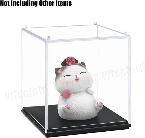 Miniatura 2 de Vitrina pequeña (2.6 x 2.6 x 2.5 pulgadas) caja transparente de acrílico para mini figura
