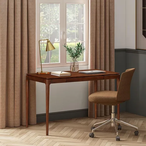 Miniatura 17 de NTC Mingle - Mesa consola de 47 pulgadas, moderna mesa de entrada de madera maciza con cajón oculto, impermeable y resistente al calor, mesa Negro