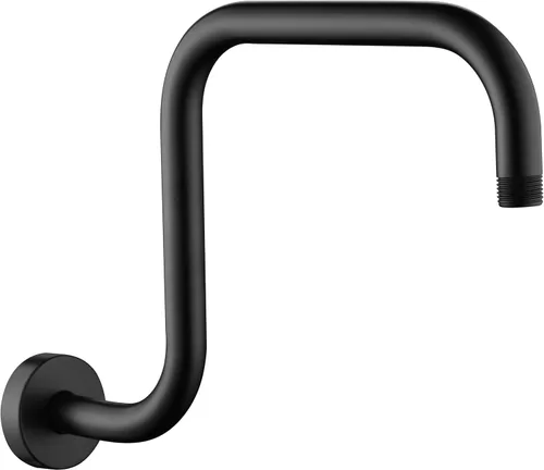 Miniatura 21 de BRIGHT SHOWERS Brazo de extensión de cabezal de ducha de 13 pulgadas con brida, brazo elevador en forma de "S" de alto alcance, brazo de tubo