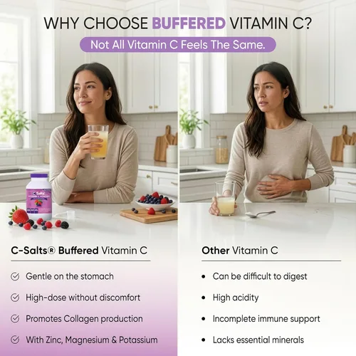 Miniatura 2 de C-Salts Suplemento de Vitamina C en Polvo - 100% Puro Vitamina C Amortiguada de Alta Dosis para Apoyo Inmunológico - Orgánico, Sin Azúcar, Vegano