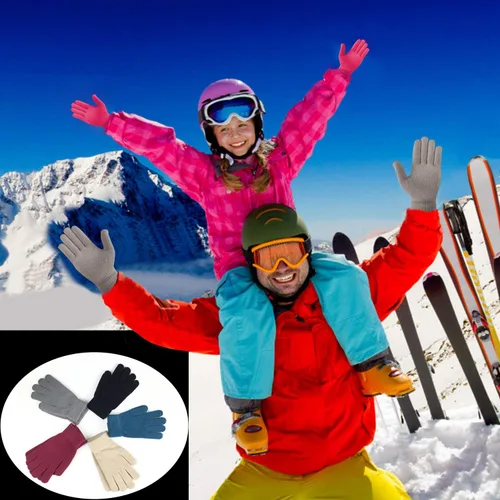 Miniatura 3 de VICSPORT 5 pares de guantes elásticos mágicos de punto de invierno para clima frío
