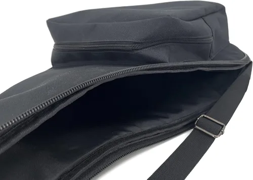 Miniatura 8 de Bolsa de tenis TaktZeit ligera y acolchada con funda para raquetas de tenis y correa de hombro ajustable Bolsillo negro.