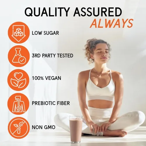 Miniatura 7 de Proteína de cebada de chocolate en polvo, 0.71 oz de proteína vegana a base de plantas, proteína de guisante, proteína de arroz, fibra prebiótica