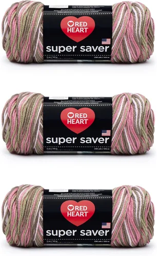 Miniatura 69 de Red Heart Hilo Super Saver, paquete de 3, estampado artístico, 3 unidades Estampado De Artista