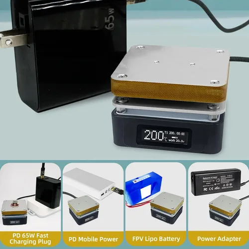 Miniatura 6 de SEQURE Placa de Soldadura Eléctrica, Estación de Soldadura de Precalentamiento Mini OLED de 25V 95W, Calentador de Retrabajo con Calefacción