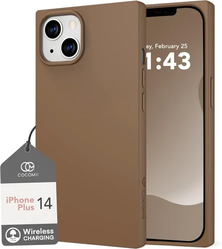 Cocomii - Funda rectangular compatible con iPhone 14 Plus/15 Plus - Silicona suave al tacto, forro de microfibra, para mujeres, niñas, hombres,
