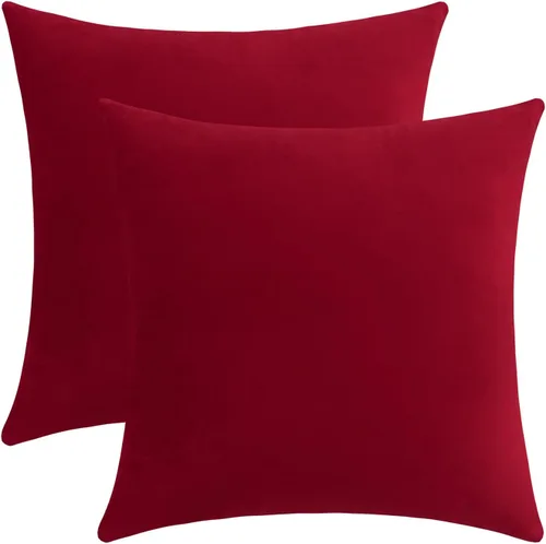 Miniatura 47 de Jeneoo Cómodas fundas de almohada de terciopelo suaves y gruesas para niños, para sofá, fundas de cojín decorativas sólidas cuadradas para Lavanda