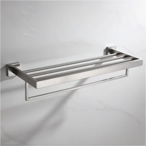 Miniatura 8 de Towel Racks for Bathroom, Towel Rack Wall Mounted with Tower Bars, Stainless Steel Bathroom Shelf, Hand Towel Holder for Bathroom Wall, Bathroom