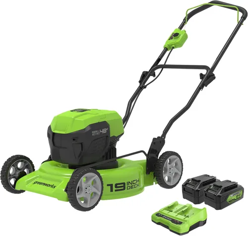 Miniatura 13 de Greenworks 48V (24V x 2) Herramienta de patio inalámbrica de alto rendimiento Combo: cortacésped autopropulsado de 21 pulgadas, recortadora