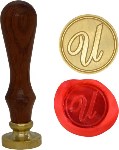 Miniatura 11 de Wax Seal Stamp Letter A-Z, Alphabet Initial Sealing Stamp for Christmas & Thanksgiving Cards, Wedding Invitation W-S-2 (Letter A)