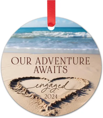 Miniatura 8 de Yippee Daisy Adorno de campamento personalizado – 10º aniversario para él y ella – 10 años casados juntos – Adorno de Navidad para parejas – 2025