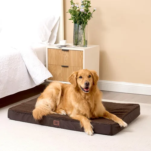 Miniatura 7 de EHEYCIGA Camas ortopédicas XL para perros extra grandes con funda extraíble lavable, marrón, 44 x 32 pulgadas