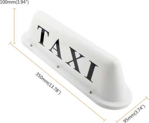 Miniatura 2 de Señal de taxi de 12 V con base magnética, luz de cúpula, techo de taxi iluminada para coche, 12 V, luz superior impermeable con encendedor