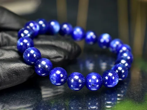 Miniatura 3 de DHYANARSH - Pulsera unisex de lapislázuli natural, certificado 100% original, 0.315in