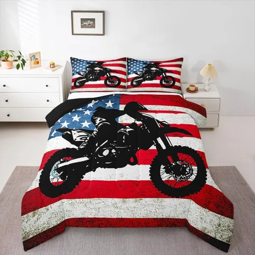 Miniatura 27 de Erosebridal Juego de edredón de camión de bomberos para niños, juego de ropa de cama de panal rojo brillante con diseño de panal de abeja