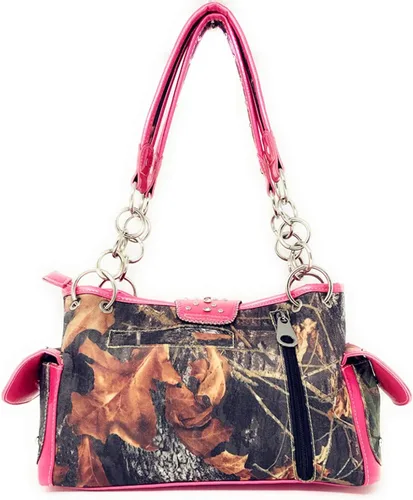 Miniatura 3 de Cartera de hombro con hebilla de camuflaje para mujer, multicolor