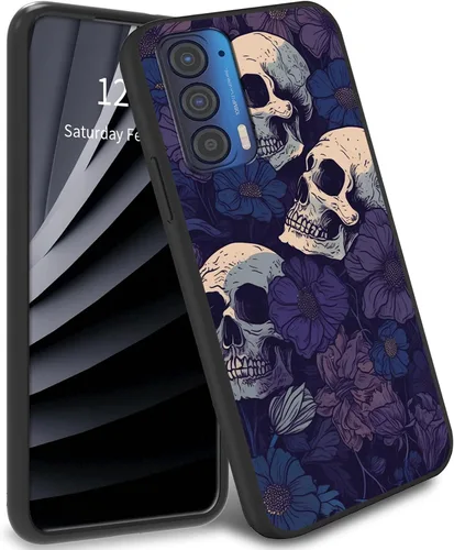 Miniatura 11 de Funda delgada para Moto Edge 2021 TPU con diseño de hojas de arte, cubierta de protección de cuerpo completo de goma de gel suave para Motorola Edge