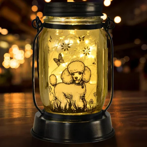 Miniatura 80 de Farol solar de Chihuahua, regalo para mujeres, hombres, mamá, cumpleaños, amantes de perro Chihuahua, luz conmemorativa pérdida de mascotas