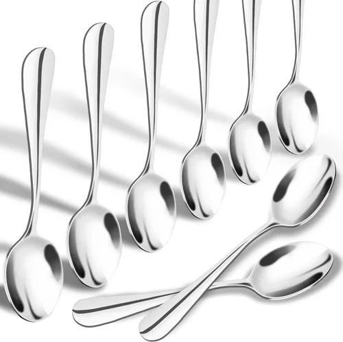 Miniatura 8 de Demitasse Café Expreso, Mini café Cuchara, Acero inoxidable 18/10 Pequeño cucharas para cucharas de postre, té, 6, Plateado