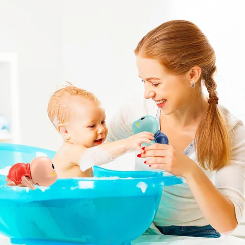 Miniatura 5 de Juguetes de baño para niños de 1 a 3 años de edad, regalos para niños, juguetes de tortuga nadadora para el baño, juguetes flotantes y de cuerda