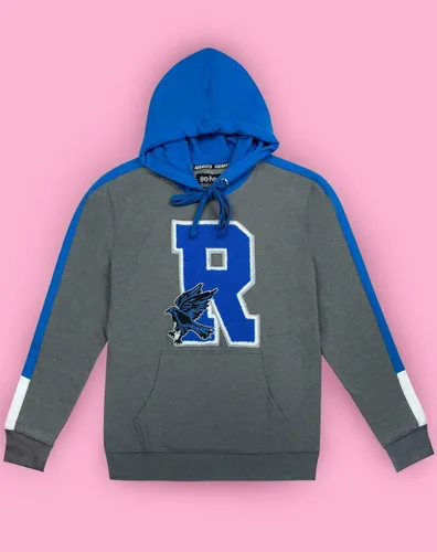 Miniatura 5 de Harry Potter Hogwarts Ravenclaw R Patch Logo Premium HoodyHoodie Black