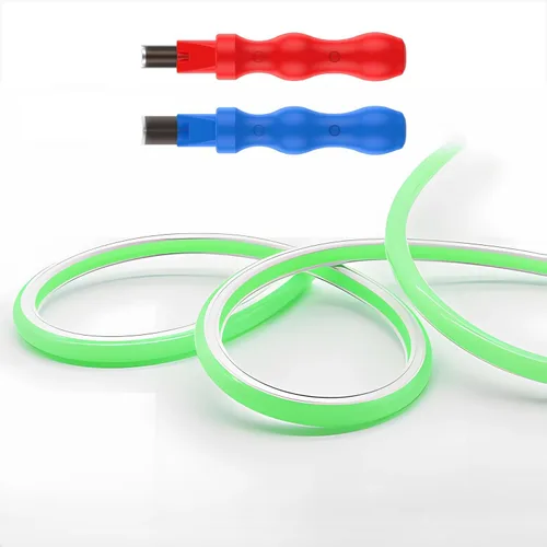 Miniatura 19 de JARBIH Cubierta de tira de luz LED flexible de neón separada, 16.4 pies 0.236 in sin desgaste, cubierta de difusor de silicona flexible con 2