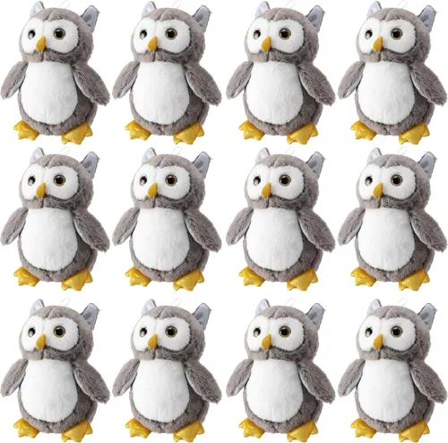 Miniatura 7 de Jenaai 6 piezas de animales de peluche de búho para bebés, juguete de peluche suave, búho relleno, recuerdos de fiesta de mago para niños pequeños