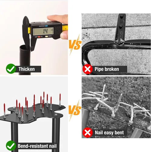 Miniatura 5 de eWonLife Aireador de césped, aireador manual de diseño paso a través del patio, pedal completo para articulaciones amigable, fuerza ergonómica