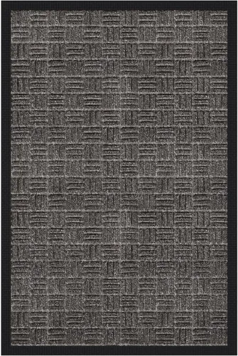 Miniatura 10 de Tapete moderno de goma antideslizante para interiores y exteriores, diseño de líneas de lavado de manguera, de 16 x 32 pulgadas, para entrada