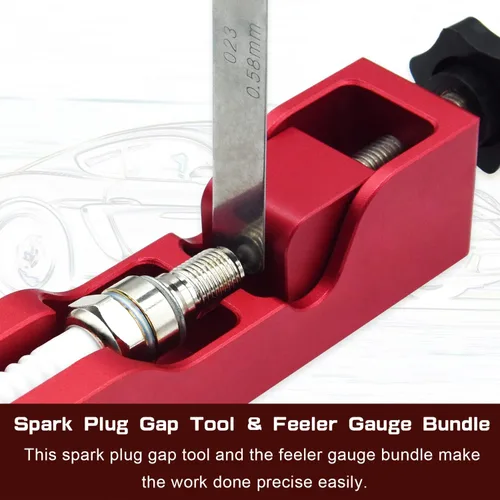 Miniatura 3 de Kingson Herramienta universal para bujías con medidor de calibrador compatible con la mayoría de bujías de 0.394 in, 0.472 in, 0.551 in y 0.630 in