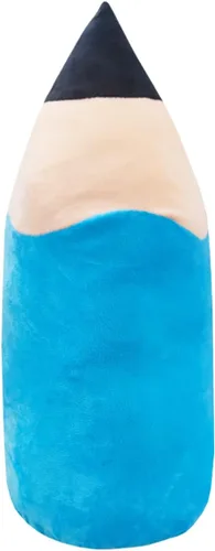 Cojín grande creativo lindo de la felpa del lápiz, regalos de cumpleaños de hombres y mujeres. Azul-20 pulgadas