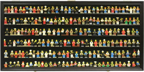 Miniatura 2 de DisplayGifts - Gabinete de exhibición de miniaturas de juguetes y minifiguras, marco para pared, soporte de pie, protección contra el polvo para 200