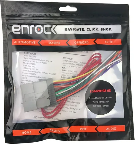 Miniatura 4 de Enrock EGMWH98-08 Arnés de cableado para conexión de un estéreo para vehículos GM, Chevrolet, Pontiac y Toyota seleccionados 2000-2008