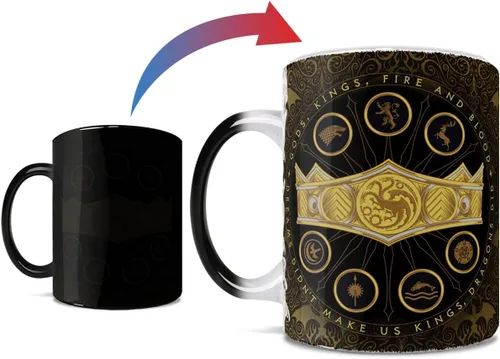 Miniatura 10 de Morphing Mugs House of Dragon – Loose The Dragons – Una taza de cerámica que cambia de color de 11 onzas – Imagen revelada cuando se añade líquido