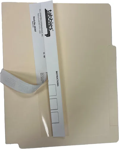 Miniatura 3 de Tabbies 68387 - Protectores transparentes para bordes de lomo, 100 unidades, tiras de refuerzo envolventes de 11 x 2 pulgadas para archivos