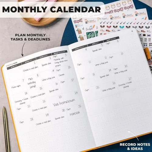 Miniatura 7 de Clever Fox Ultimate Achiever's Goal Planner - Diario de enfoque y productividad de 90 días. Planificador organizador diario, semanal y mensual sin
