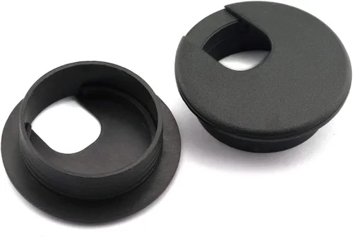 Miniatura 4 de HJ Garden 2 piezas de 2 pulgadas de cable de cable de escritorio para oficina, PC, organizador de cables de plástico, cubierta de plástico