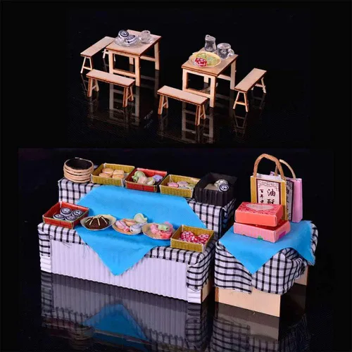Miniatura 7 de Kit de casa de muñecas en miniatura con muebles, estilo chino 3D, casa de muñecas en miniatura de madera, kit de casa de muñecas en miniatura