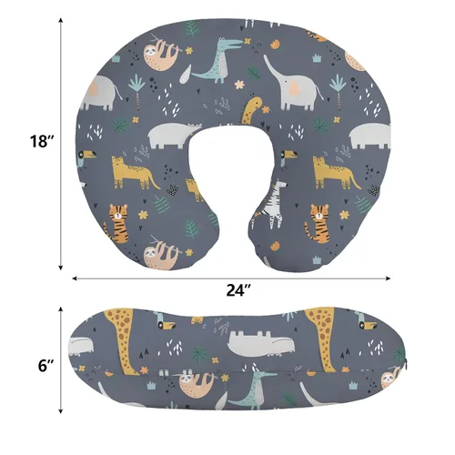 Miniatura 3 de Plushii Almohada de lactancia, almohada de alimentación y posicionador ergonómico, almohada para lactancia materna y funda de almohada transpirable
