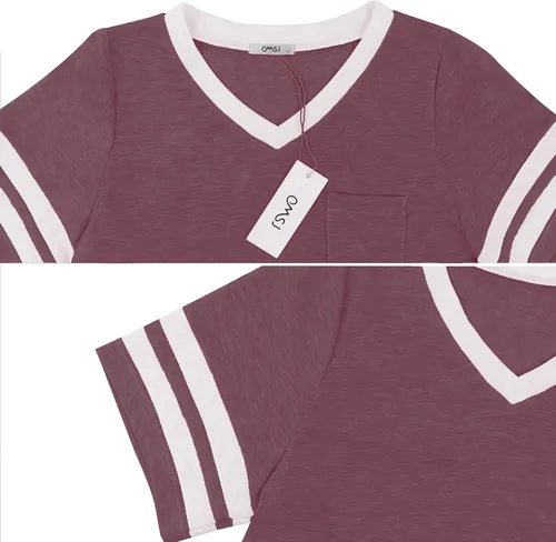 Miniatura 4 de OMSJ - Camisetas de manga corta para el verano para mujer