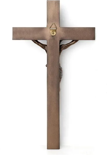 Miniatura 5 de Veronese Design 10 pulgadas Jesús en crucifijo Escultura de la pared del final del bronce antiguo de la resina del molde frío
